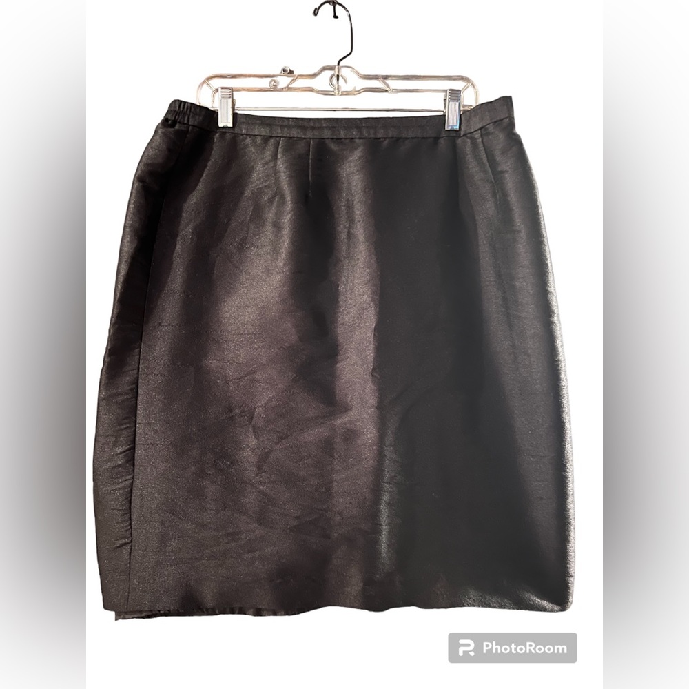 Lily & Taylor Skirt Womens 16 Black Lined Designer Gothic Classic Vintage pin-up